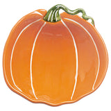 Orange and White Pumpkin Dolomite Bowl Small Fall Autumn