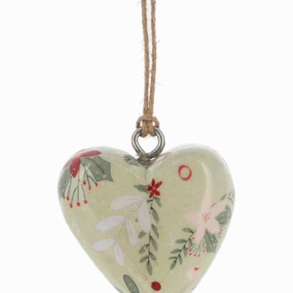 Mini Wooden Hearts Christmas Ornament