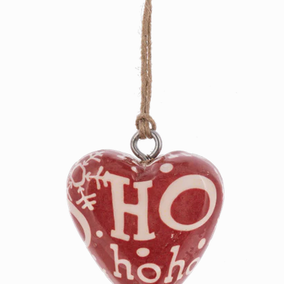 Mini Wooden Hearts Christmas Ornament