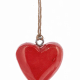 Mini Wooden Hearts Christmas Ornament