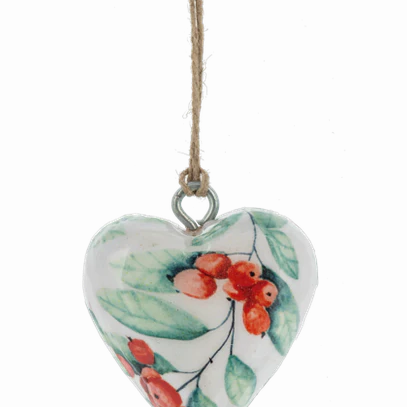 Mini Wooden Hearts Christmas Ornament