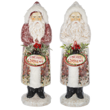Frosted Santa Figurines