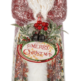 Frosted Santa Figurines