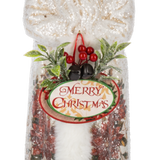 Frosted Santa Figurines