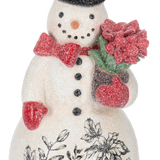 Snowman w/Birdhouse & Flower Figurines