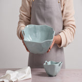 Aqua Melamine large bowl