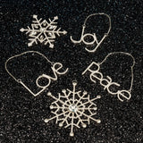 Rhinestone Word Ornament
