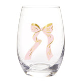 Stemless Wne Glass - Bow