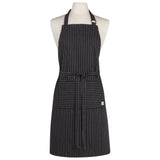 Black Pinstripe Chef's Apron