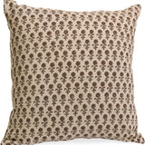 Mahogany Block Print Pillow | 20×20
