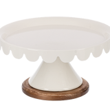 White Scallop Pedestal Stand