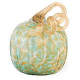 Green & Gold Glass Pumpkin