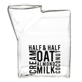 Glass milk carton creamer
