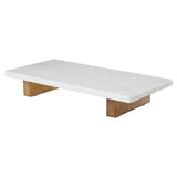 Marble board with wood feet