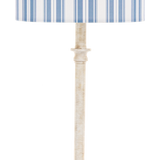Blue Floral Toile & Stripe Buffet Lamp