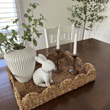 Nested Scallop Woven Trays