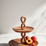 Twisted Handle Wood Tiered Server