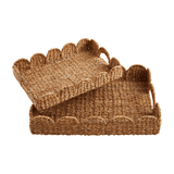Nested Scallop Woven Trays
