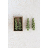Green Unscented Tree Shaped Taper Candles