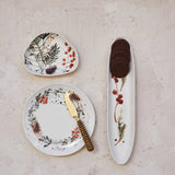 Stoneware Dish w/ Seasonal Botanicals