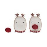 Stoneware reindeer  platter