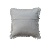 18" Square Cotton Slub Printed Pillow with Santa