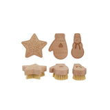 Beech Wood & Sisal Holiday Shaped Dish Brush