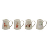 Hand-Painted Stoneware Creamer with Holiday Animal