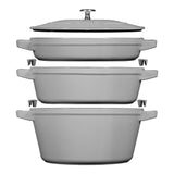 La Cocotte Stackable Set , 4 Piece | Round | Cast Iron