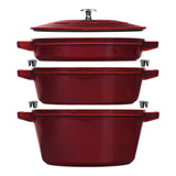 La Cocotte Stackable Set , 4 Piece | Round | Cast Iron