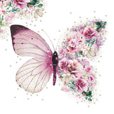 Cocktail Napkin | Butterfly Flowers