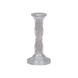 Clear Molded Glass Taper Holder, 6"