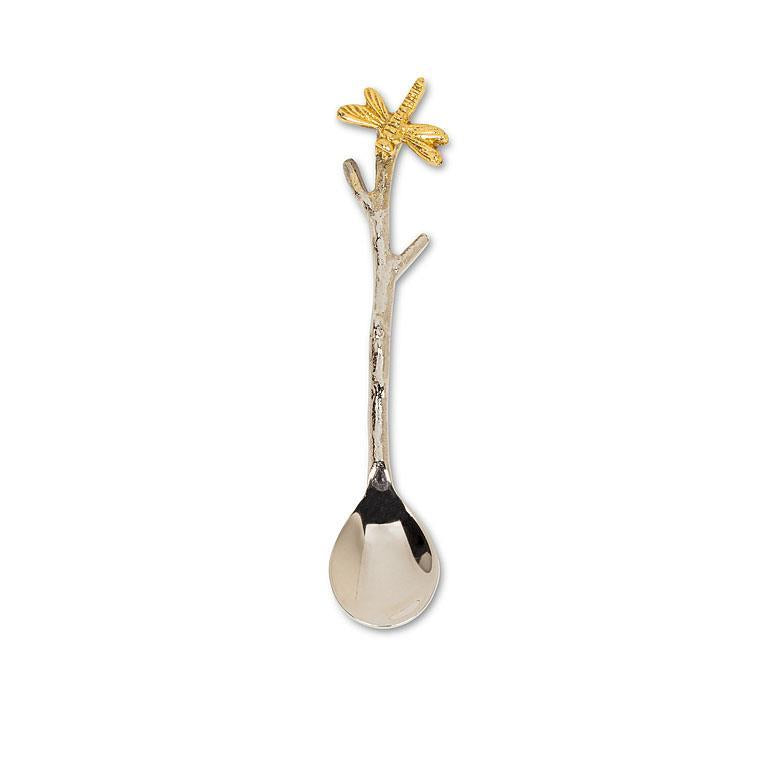 Dragonfly on Branch Small Spoon– White Woods Home