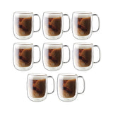 Glass Coffee Mugs 8-Piece Set