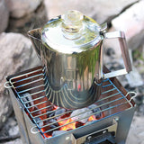 Rapid Brew Stainless Steel Stovetop and Camping Percolator Coffee Pot