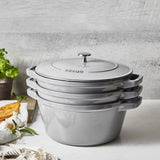 La Cocotte Stackable Set , 4 Piece | Round | Cast Iron