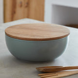 Pacifica Serving Bowl with Oak Lid