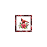 Cardinal Plaid Printed Lunch Napkin 20Pk Red