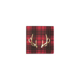 Lodge Plaid Foil Luncheon Napkin 20Pk Red