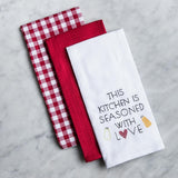 'This Kitchen Is Seasoned With Love' 3-Piece Kitchen Towel Set