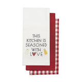 'This Kitchen Is Seasoned With Love' 3-Piece Kitchen Towel Set