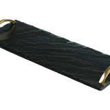 Serving Tray with Gold Handles