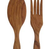 Olive Wood Short Salad Tong