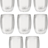 Double Wall Coffee Glass 8-Piece Set