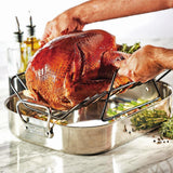 Stainless Large Roasting Pan with Non-Stick Rack