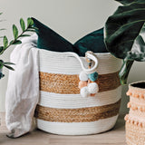 Heirloom Cotton & Jute Tiered Basket