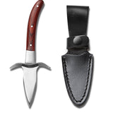 Oyster Stainless Steel Blad Knife with Pakka Wood Handle and "Full Tang" Stainless Steel Blade and Case