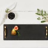 Serving Tray with Gold Handles