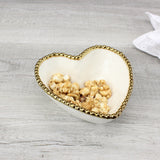 Love is in the Air Heart Bowl White/Gold