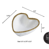 Love is in the Air Heart Bowl White/Gold
